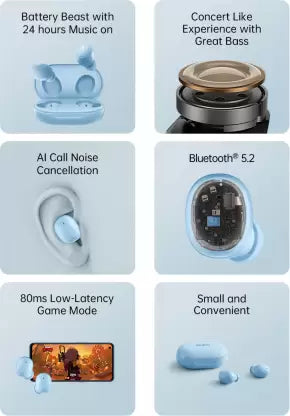 INSTAPLAY Power Shots Bluetooth Truly Wireless in Ear Earbuds with Mic (Black) INSTAPLAY Power Shots Bluetooth Truly Wireless in Ear Earbuds with Mic (Black)